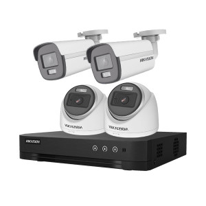 Bộ 4 Camera HIKVISION 2mp - Thu Tiếng - Có Màu Ban Đêm