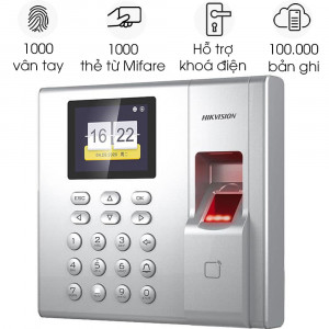 Máy Chấm Công Vân Tay - Card Mifare Hikvision DS-K1T8003MF