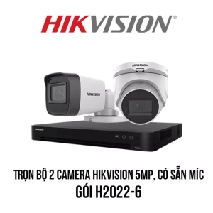 Trọn bộ 2 camera HDTVI HIKVISION 5MP [Có Sẵn Míc]