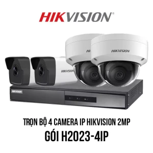 Trọn bộ 4 camera IP Hikvision 2MP giá rẻ [H2023-4IP]