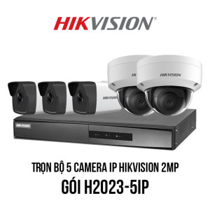 Trọn bộ 5 camera IP Hikvision 2MP giá rẻ [H2023-5IP]