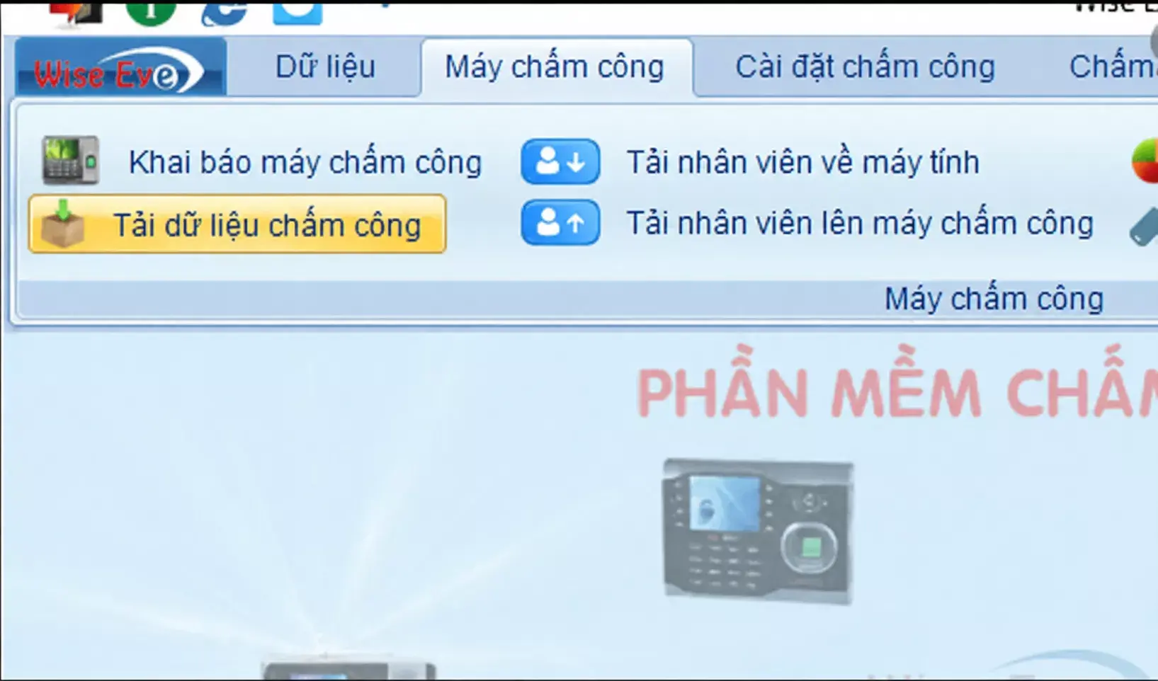 Hướng dẫn đẩy dữ liệu từ phần mềm đến máy chấm công Hướng dẫn đẩy dữ liệu từ phần mềm đến máy chấm công