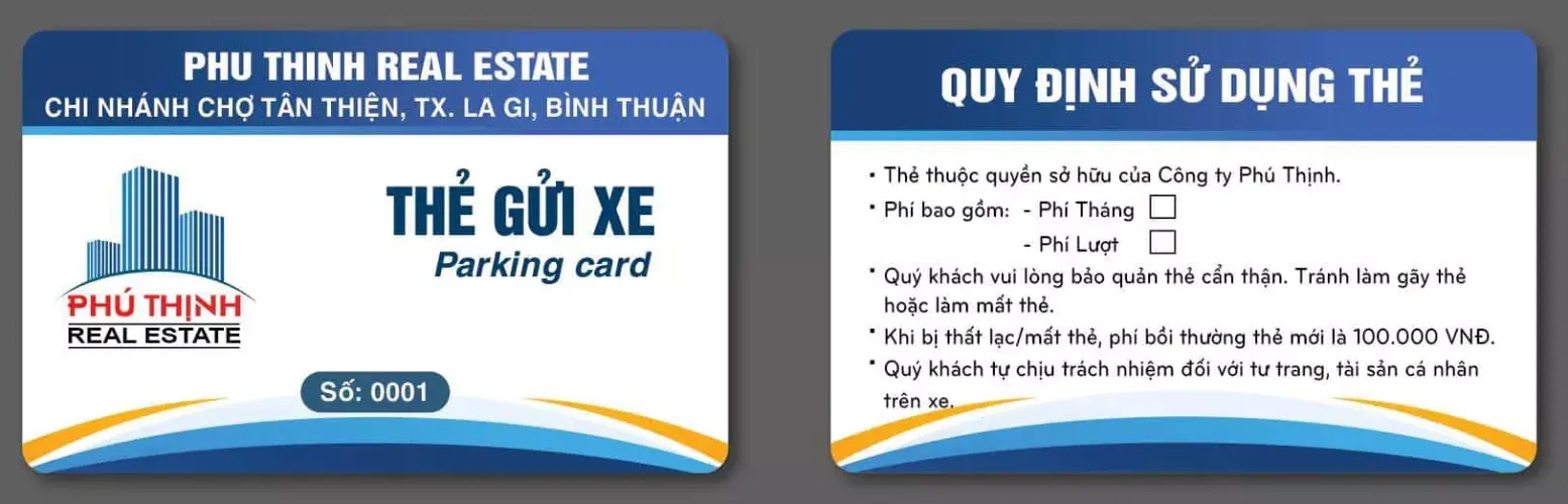 In thẻ giữ xe