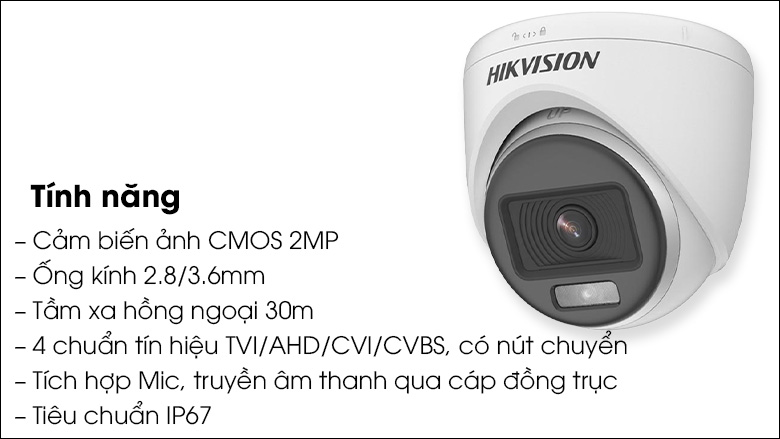 Bộ 3 Mắt Camera HIKVISION 2.0mp - Thu Tiếng3