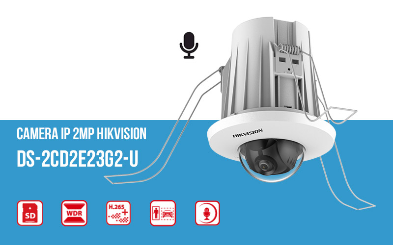 Camera IP Dome 2MP Hikvision DS-2CD2E23G2-U1