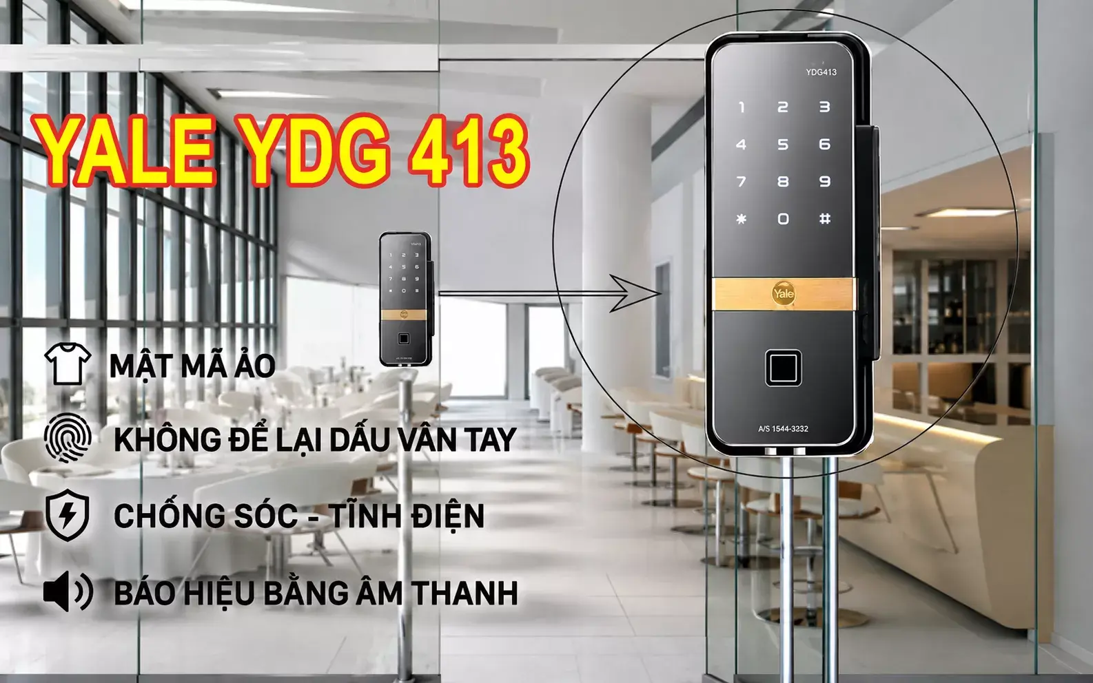 Khóa Yale YDG 4413 là sự lựa chọn hoàn hảo cho cửa kính Khóa Yale YDG 4413 là sự lựa chọn hoàn hảo cho cửa kính
