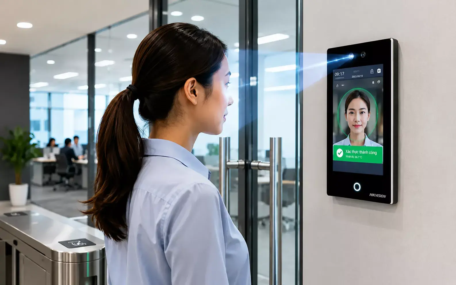 Máy chấm công nhận diện khuôn mặt Hikvision DS-K1T673DG1X-E1 chính hãng giá rẻ