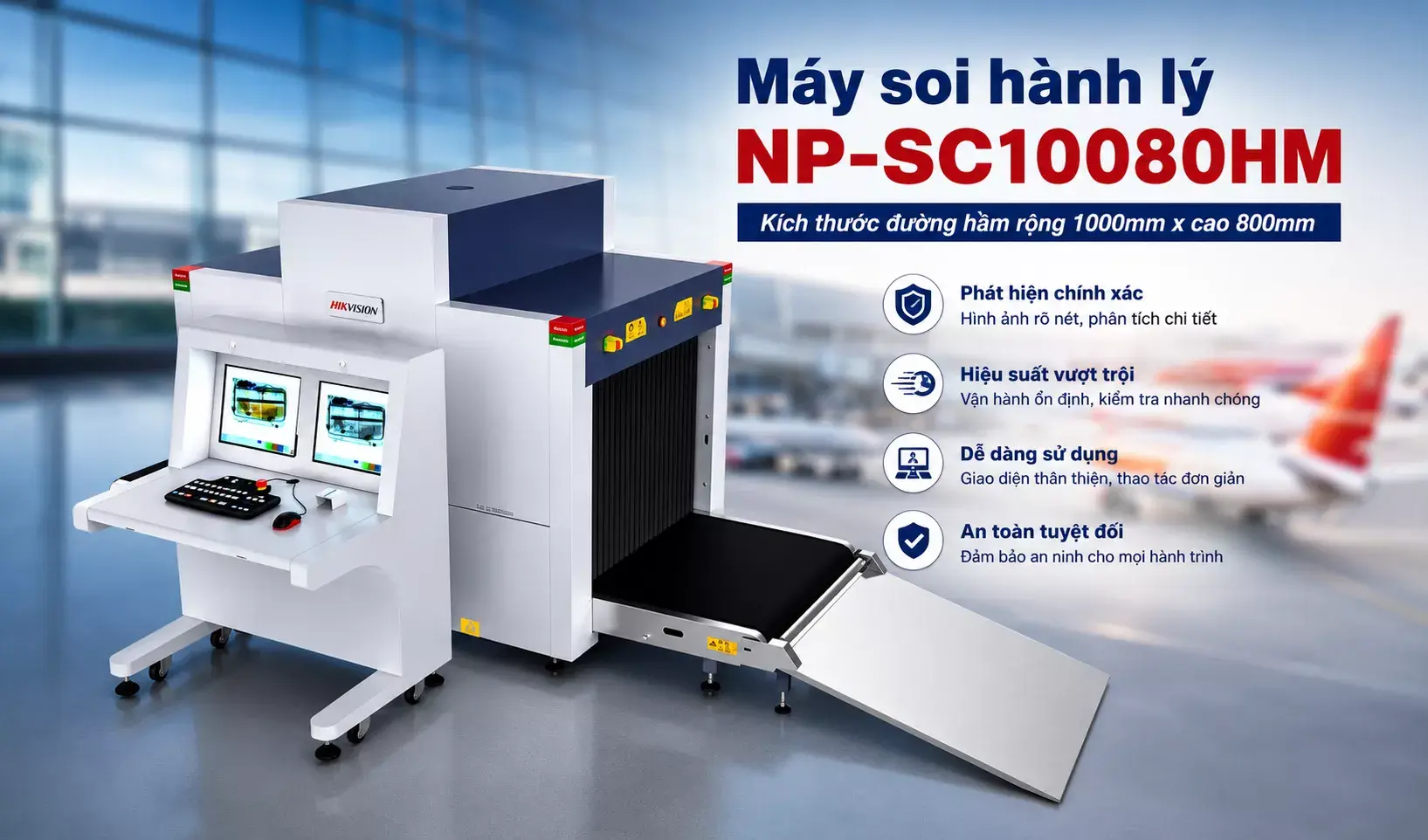 Máy soi hành lý X-ray Hikvision NP-SC10080HM