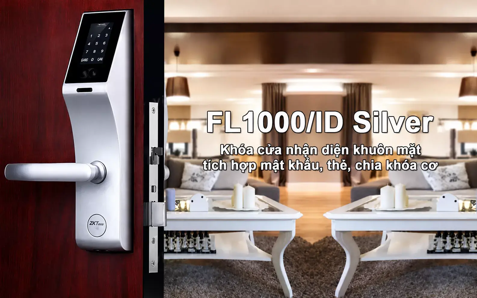 Giới thiệu về khóa cửa nhận diện khuôn mặt ZKTeco FL1000/ID Silver Giới thiệu về khóa cửa nhận diện khuôn mặt ZKTeco FL1000/ID Silver