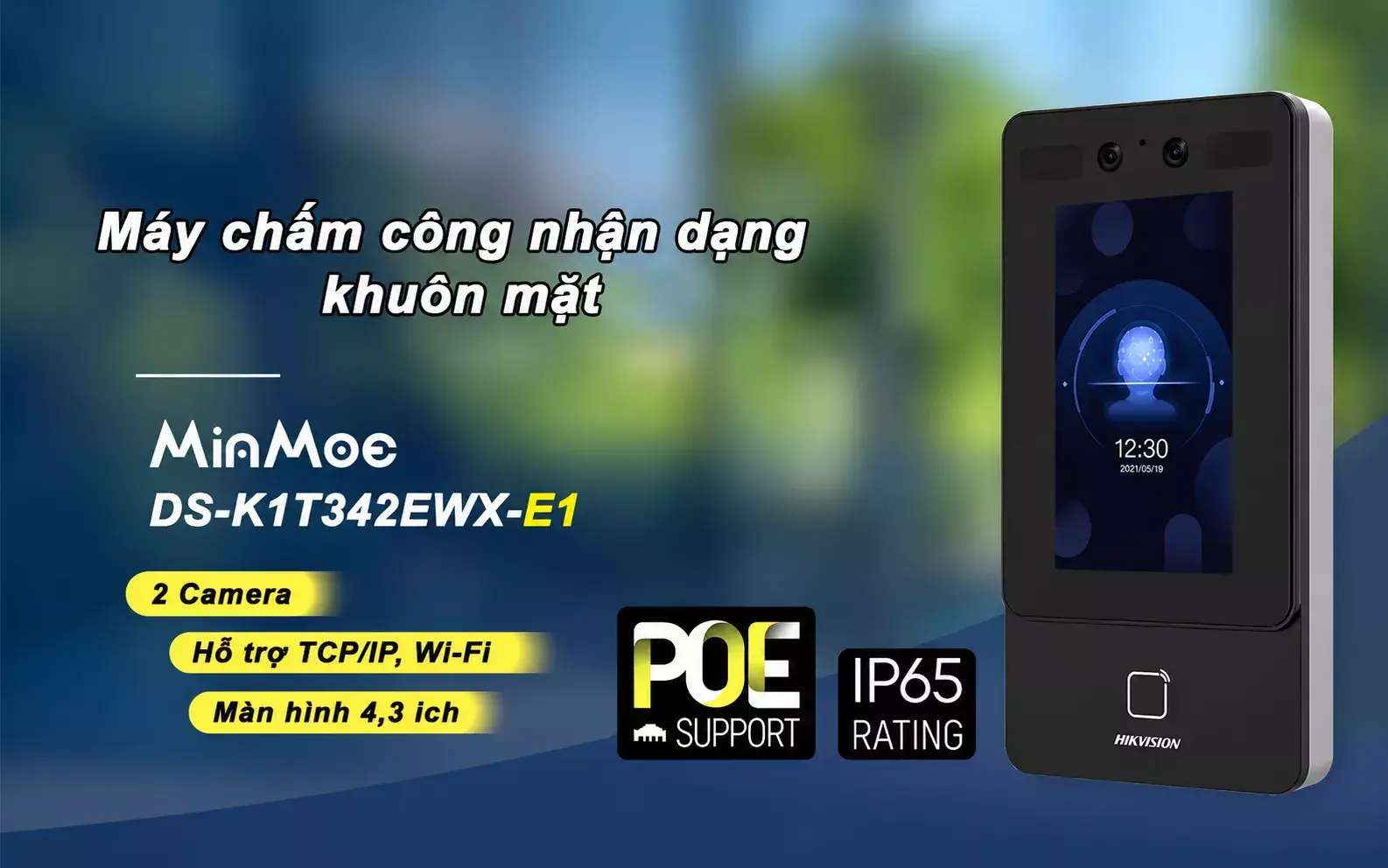Giới thiệu về máy chấm công khuôn mặt Hikvision DS-K1T342EWX-E1