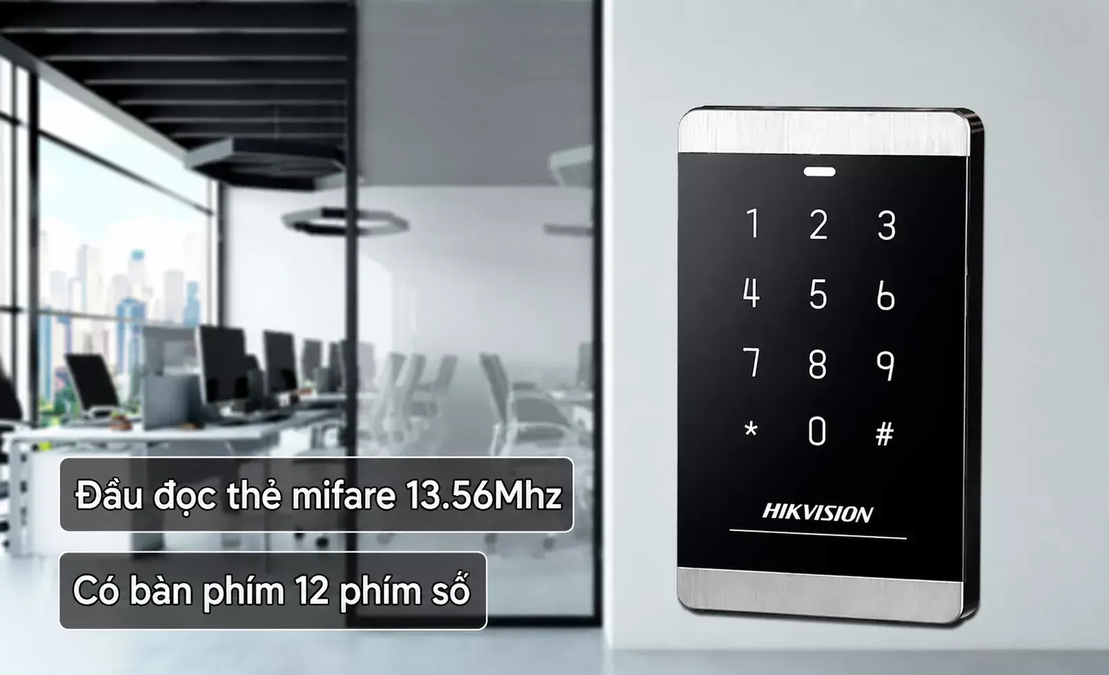 Đầu đọc thẻ Mifare 13.56Mhz Hikvision DS-K1103MK