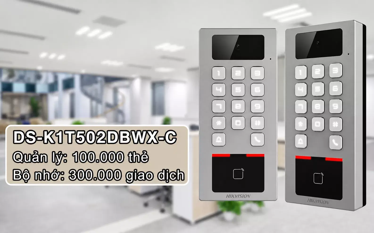 Giới thiệu về máy chấm công kiểm soát truy cập bằng thẻ từ Hikvision DS-K1T502DBWX-C có bộ nhớ quản lý lớn