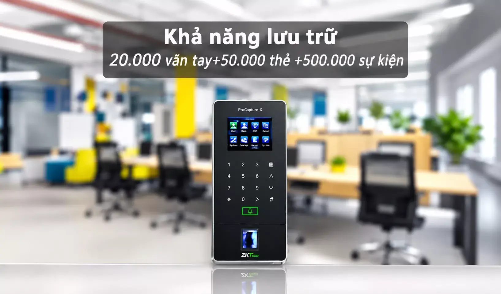Máy chấm công vân tay ZKTeco ProCapture-X [MF]