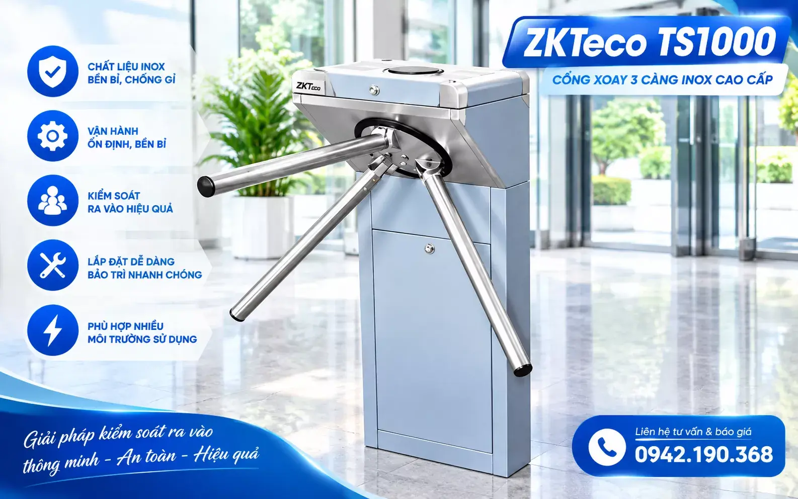 Lắp đặt cổng xoay TS1000 Plus giá rẻ toàn quốc Lắp đặt cổng xoay TS1000 Plus giá rẻ toàn quốc