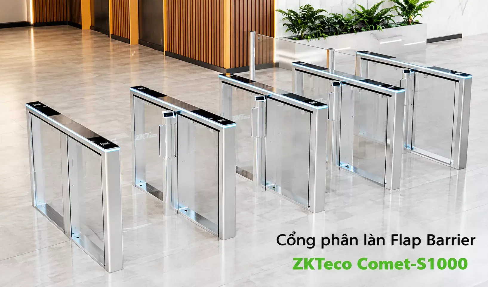 Cổng phân làn Flap Barrier ZKTeco Comet-S1000 Cổng phân làn Flap Barrier ZKTeco Comet-S1000