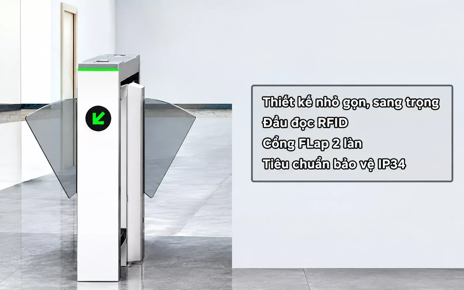 Tính năng của cổng Flap Barrier Mars-F1211