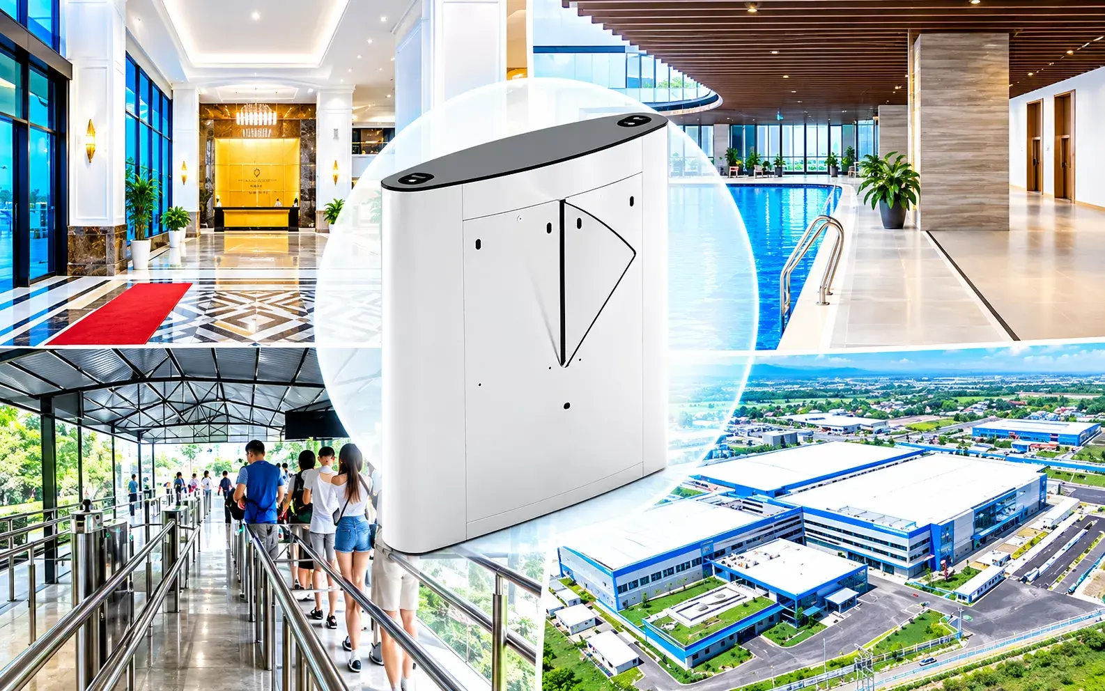 Cổng kiểm soát truy cập flap barrier FBL5222 Pro