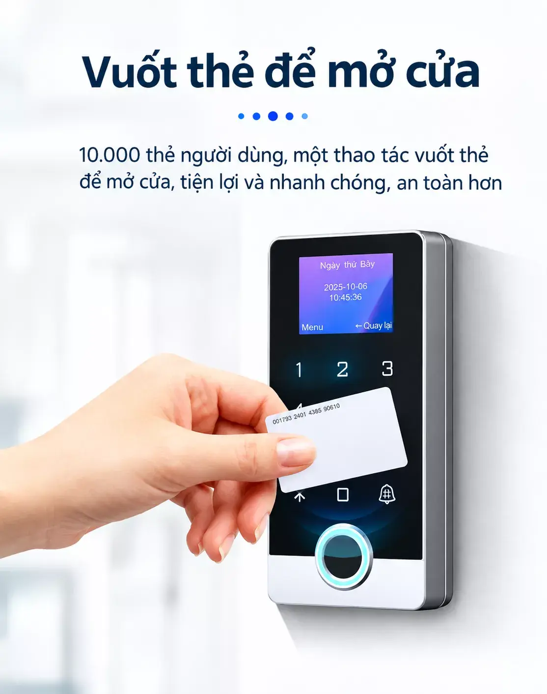 Đầu đọc kiểm soát truy cập bằng màn hình LCD vân tay mật khẩu và thẻ từ TF2 Wifi Đầu đọc kiểm soát truy cập bằng màn hình LCD vân tay mật khẩu và thẻ từ TF2 Wifi