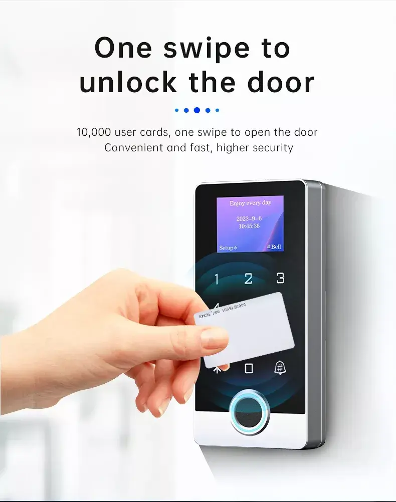 Đầu đọc kiểm soát truy cập bằng màn hình LCD vân tay mật khẩu và thẻ từ TF1 Wifi Đầu đọc kiểm soát truy cập bằng màn hình LCD vân tay mật khẩu và thẻ từ TF1 Wifi