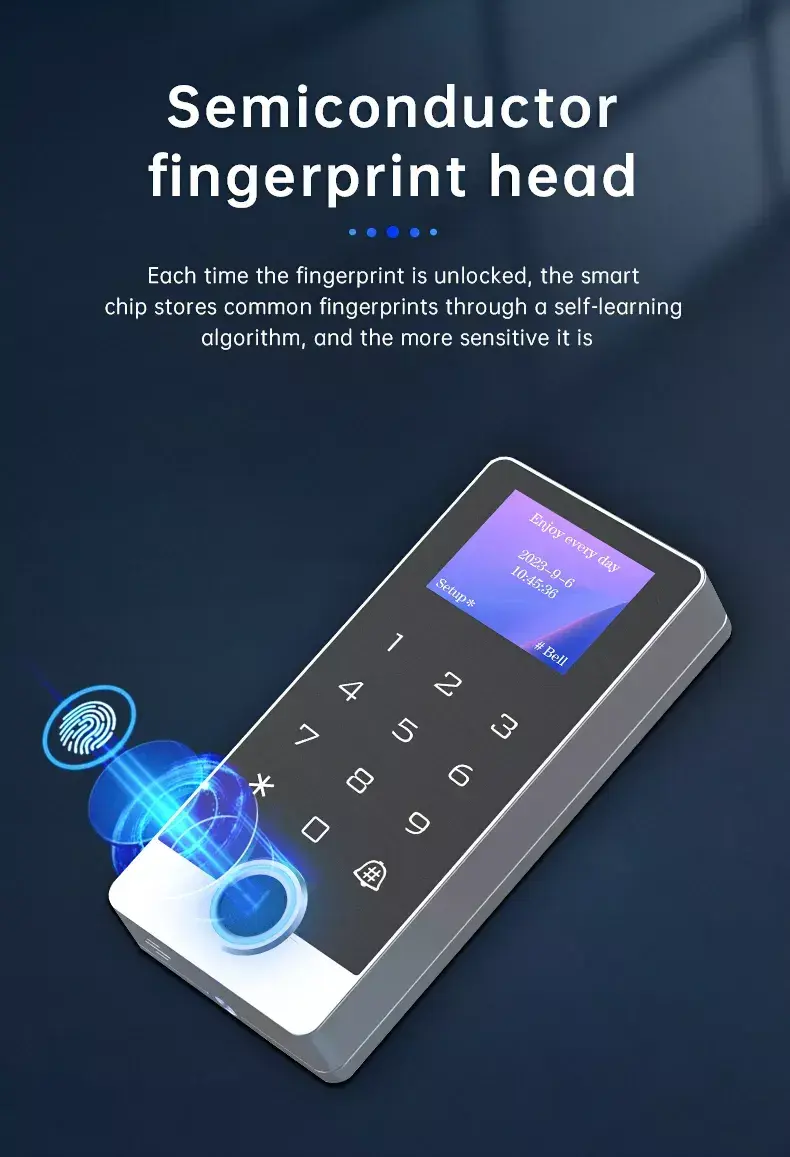 Đầu đọc kiểm soát truy cập bằng màn hình LCD vân tay mật khẩu và thẻ từ TF1 Wifi Đầu đọc kiểm soát truy cập bằng màn hình LCD vân tay mật khẩu và thẻ từ TF1 Wifi