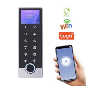 Đầu đọc kiểm soát truy cập bằng màn hình LCD vân tay mật khẩu và thẻ từ TF2 Wifi