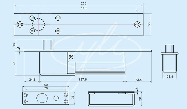 Khóa chốt thả Yb100+