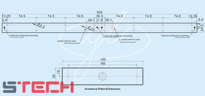 Khoá điện từ đôi Yli YM-280D LED2