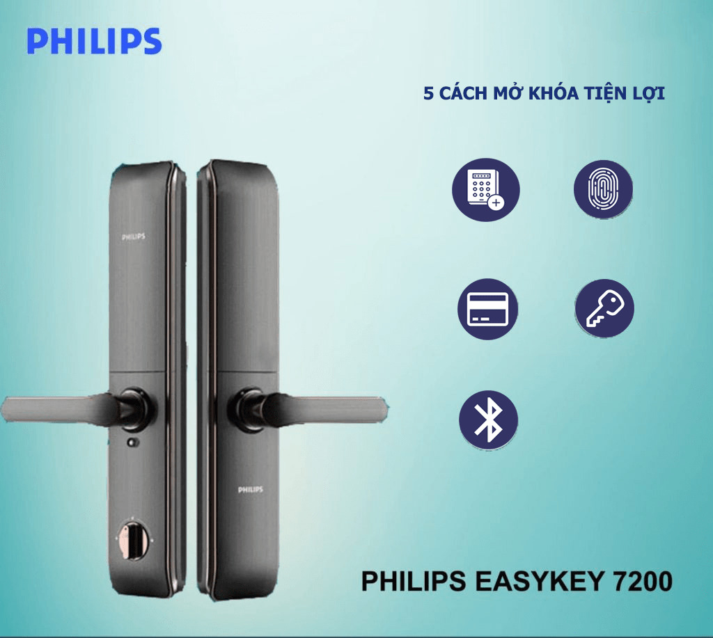 Khóa điện tử Philips Easykey 7200 Lever Lock`