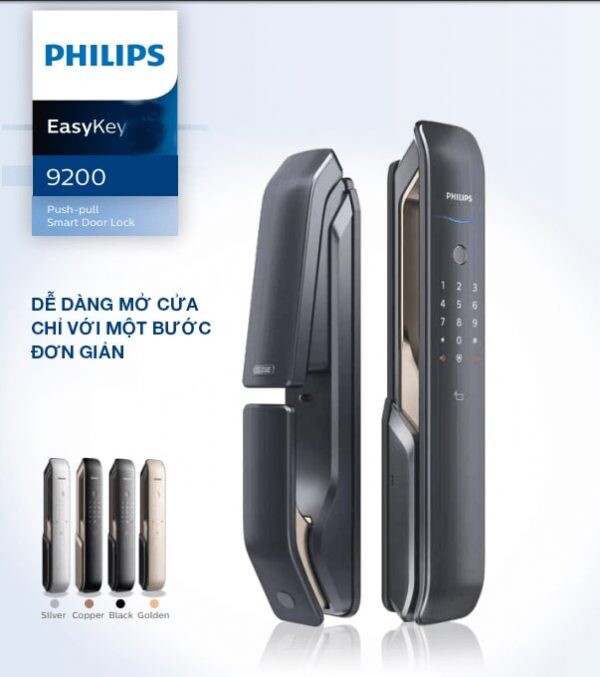 Khóa điện tử Philips Easykey 9200 Push pull lock2