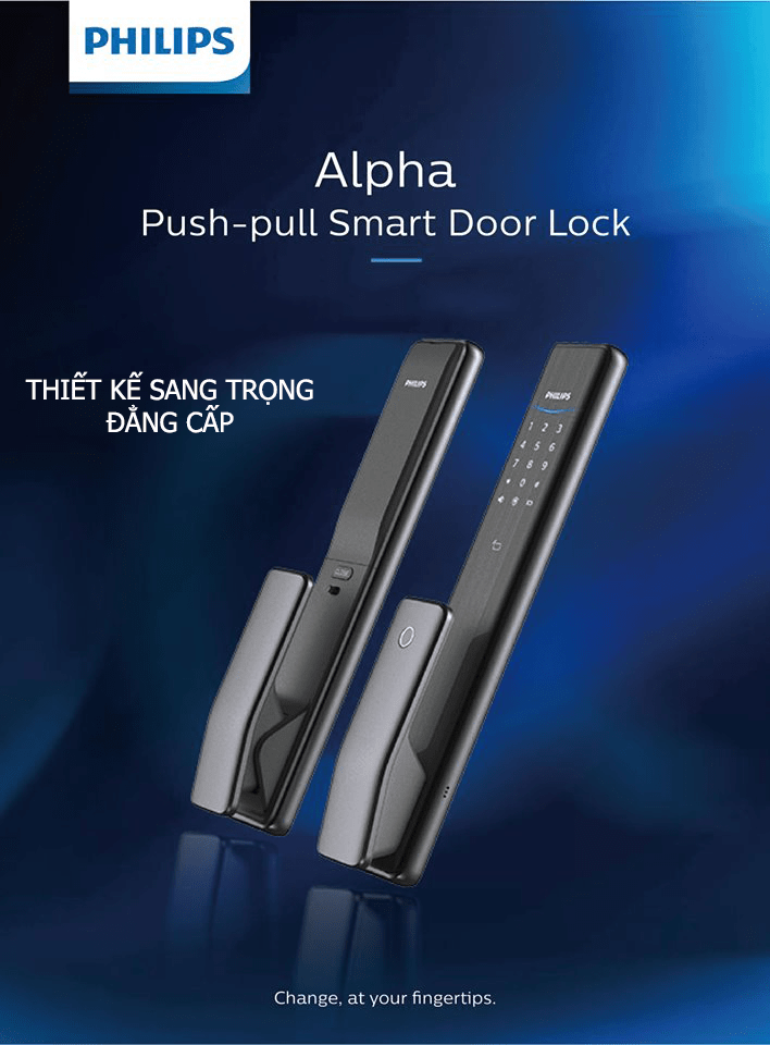 Khóa điện tử Philips Easykey Alpha Push pull lock2