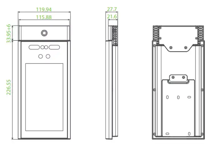 Máy chấm công khuôn mặt kết hợp đo nhiệt độ ZKTeco RevFace15[TI]