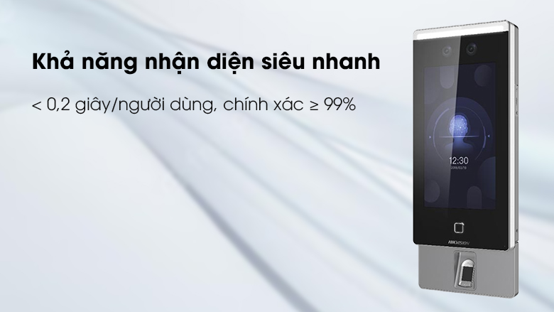 Máy chấm công nhận diện khuôn mặt, vân tay, thẻ từ HIKVISION DS-K1T671MF12