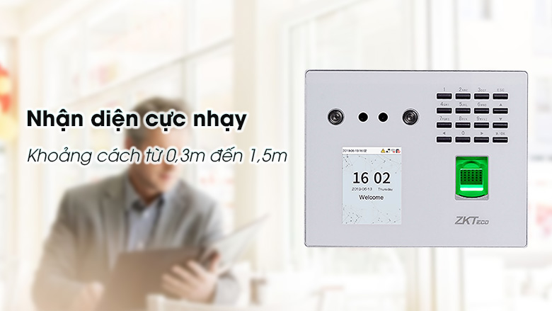 Máy Chấm Công Vân Tay - Nhận Diện Khuôn Mặt ZKTeco MB40-VL6