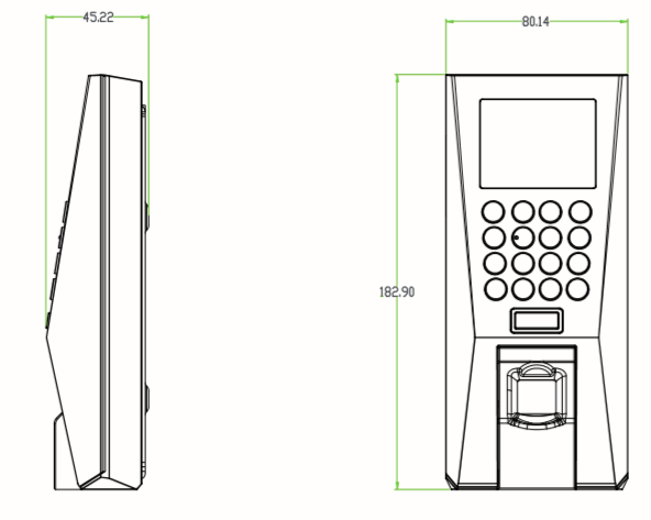 Máy chấm công ZKTeco F182