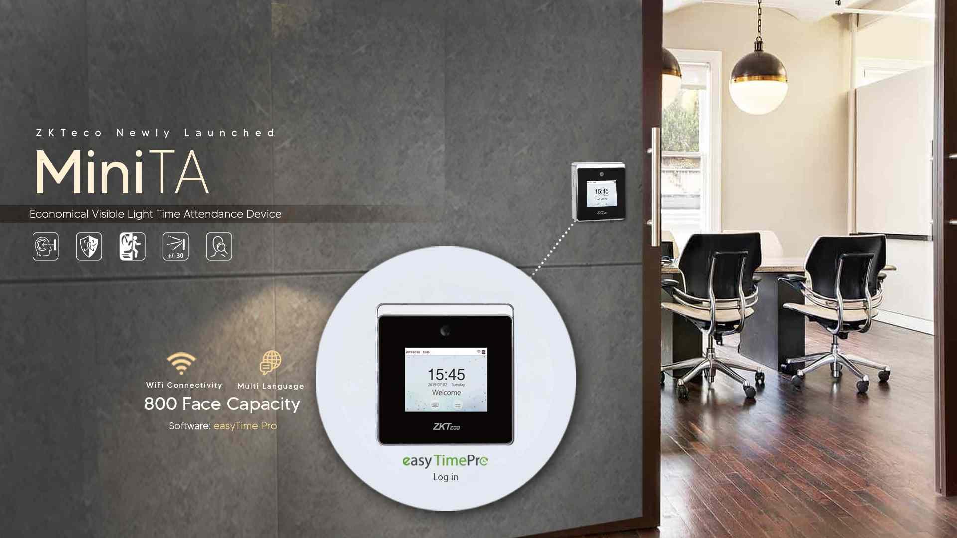 Máy chấm công khuôn mặt ZKTeco miniTA
