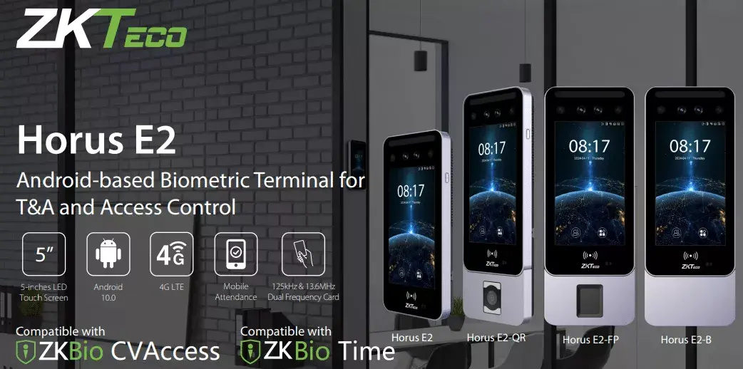 Giới thiệu máy chấm công kiểm soát cửa ZKTeco Horus E2 Giới thiệu máy chấm công kiểm soát cửa ZKTeco Horus E2