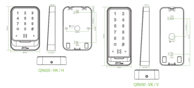 Đầu đọc mã vạch QRCode ZKTeco QR600-VK-A