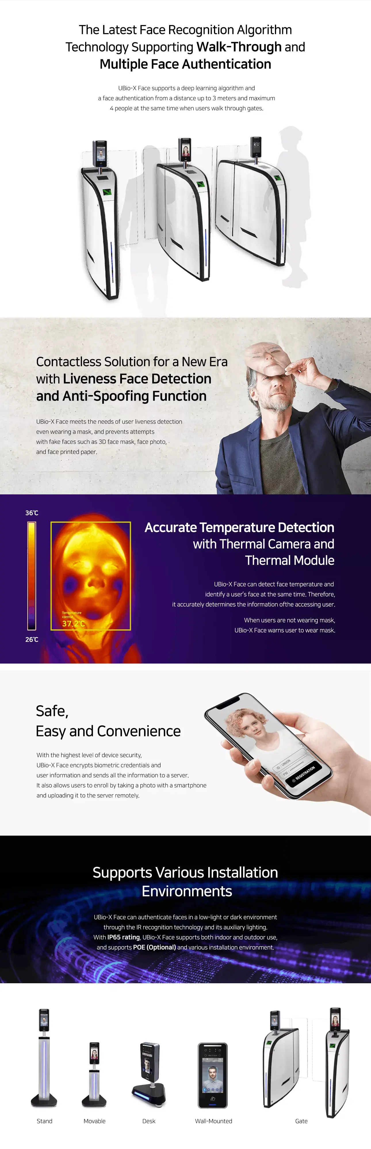 Máy chấm công khuôn mặt UBio-X Face RF