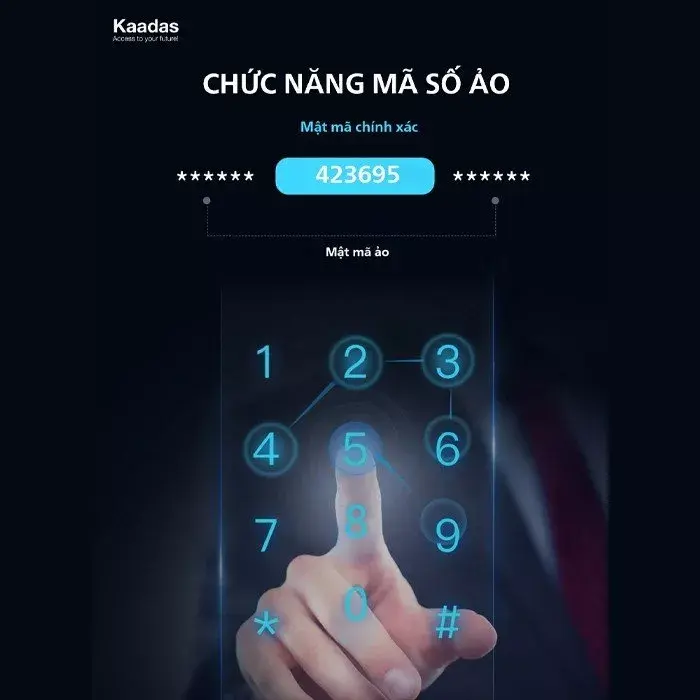 Khóa cửa kính vân tay Kaadas R8-5GL