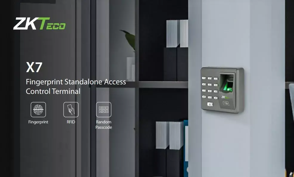 Đầu đọc vân tay và thẻ kiểm soát độc lập ZKTeco X7